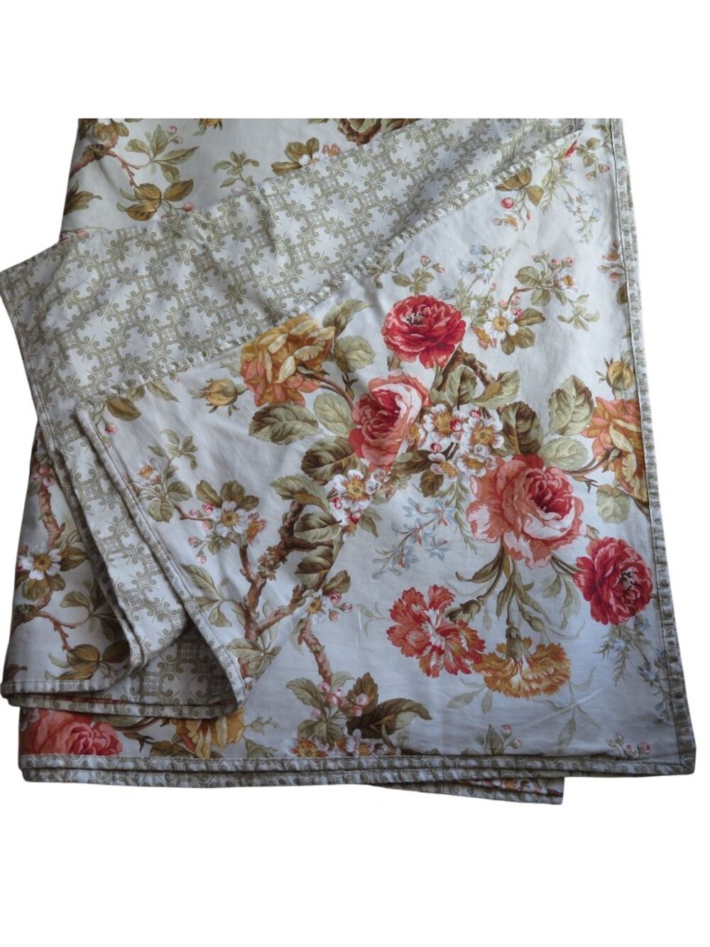 Charter Club Floral Reversible Cotton Sateen Duvet Cover Full/Queen